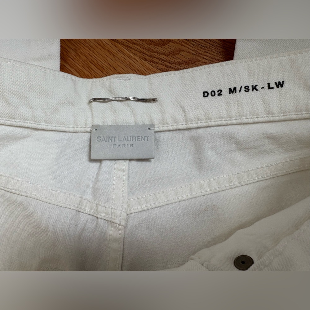 Saint Laurent Ivory Denim Pants - Picture 3 of 4